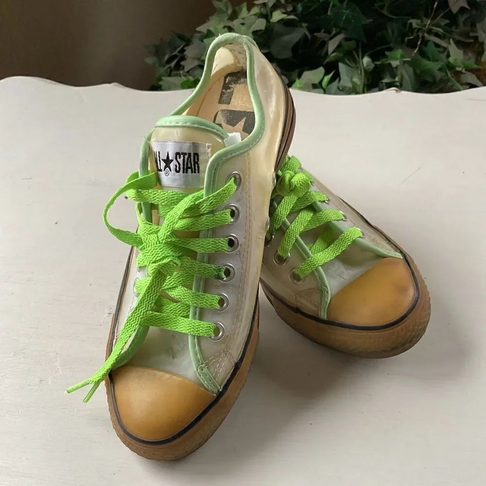 Converse Chuck Taylor Transparent Glow In The Dark Low Top Lace Up Sneakers Sz 5